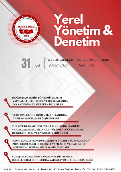 YEREL YÖNETİM VE DENETİM DERGİSİ Şubat 2026
